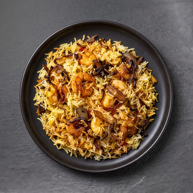 Shrimp Biryani.